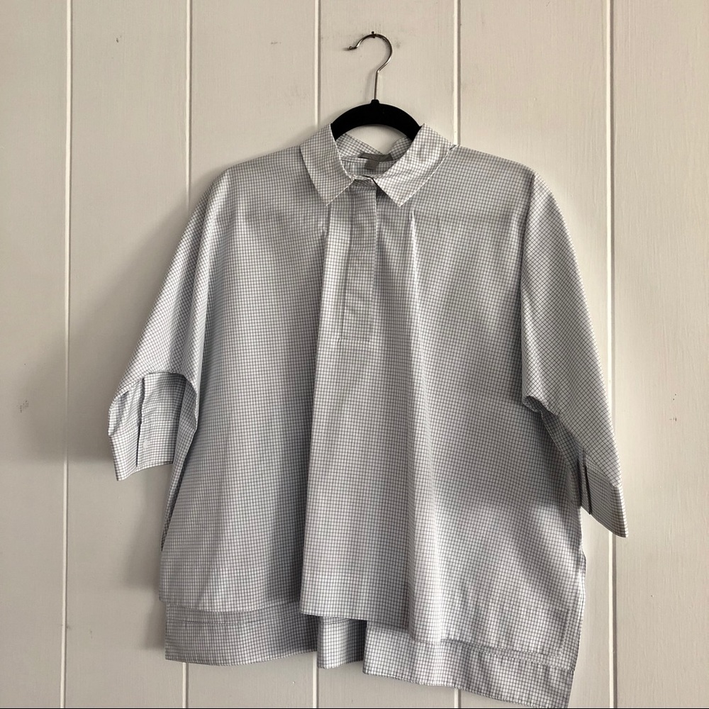Cos checked popover shirt US 2